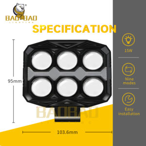 PROJECTEUR CARRE LED GM 6L